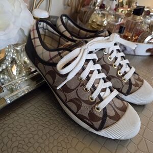 Coach ZORRA Signature Sneakers C Canvas Size 8